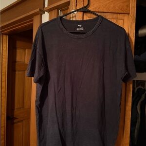 Aerie Distressed Washed Gray Short Sleeve Tee